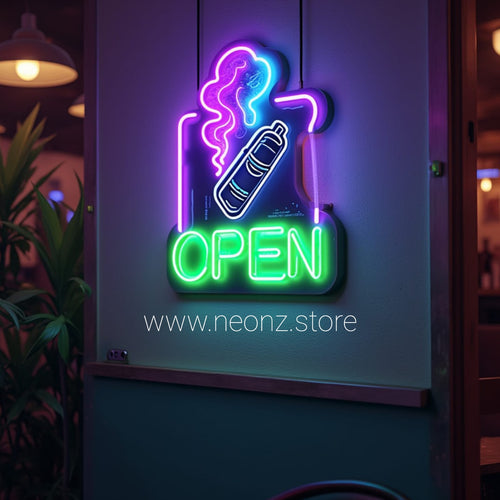 Open Neon Sign For Vape Stores