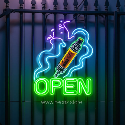 Open Neon Signs For Vape Stores