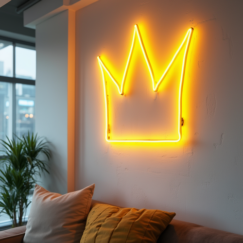 The Crown YP x Jean Michel Basquiat Neon Sign