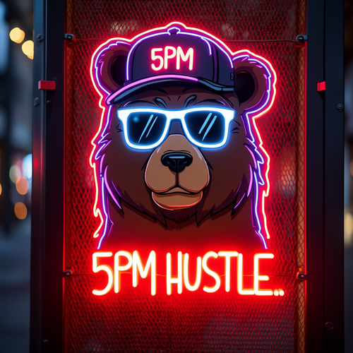 5pm Hustle Sign
