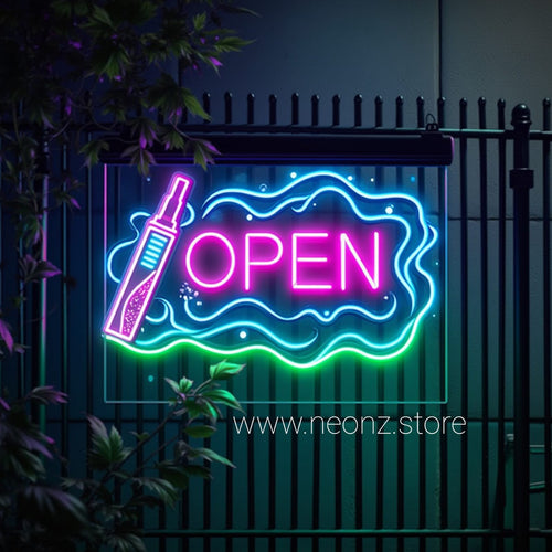 Open Neon Signs For Vape Stores