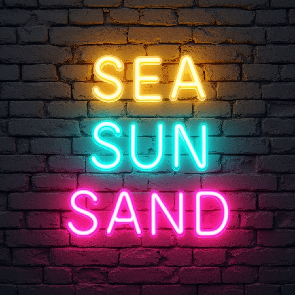 Sea Sun Sand Led Sign